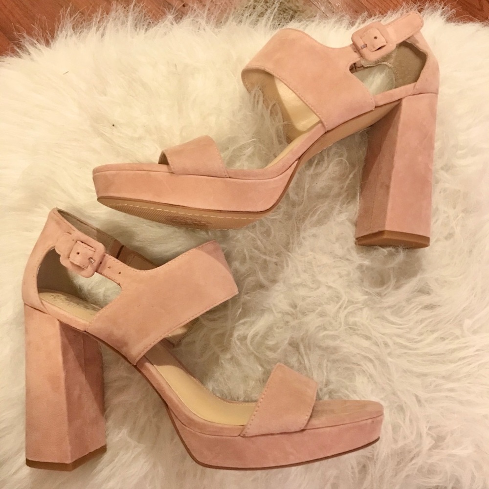 Pink Suede Vince Camuto Heel